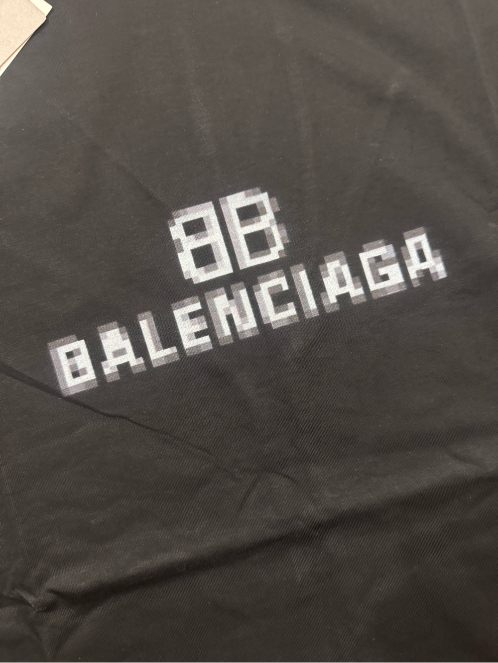 Balenciaga Black Short-Sleeve Logo Tee - Picture 2 of 5